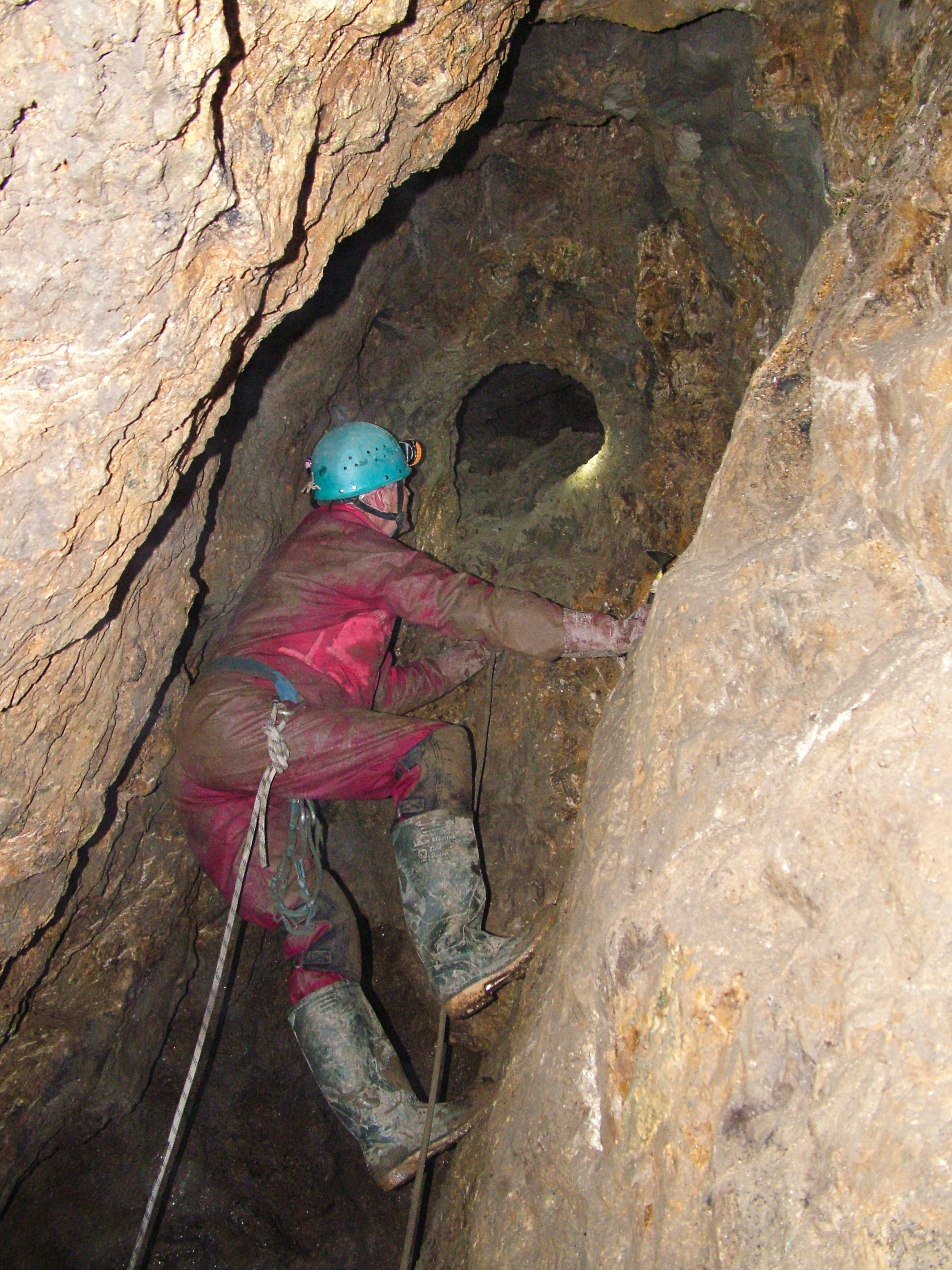 Dave Wrennall inspecting the moon dig 2